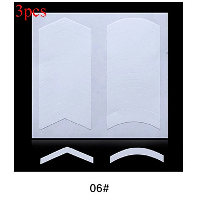 1 Sheet White French Manicure Strip Nail Art Form Fringe Tip Guides Sticker DIY Line Tips Decoration Tool-Nail Inspo