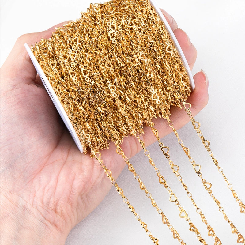 1 Piece 304 Stainless Steel 1M Jewelry Accessories Chain