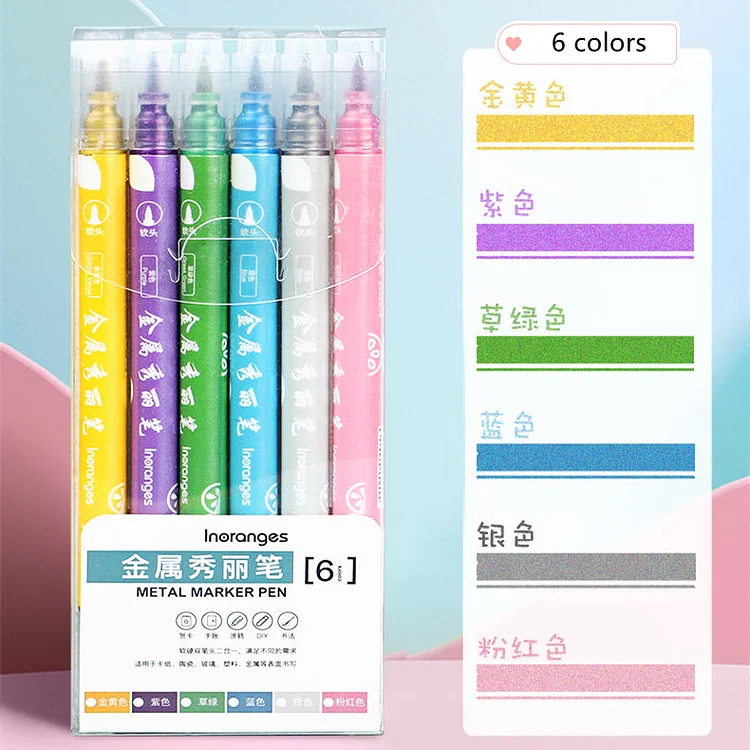 Metallic Paint Colored Glitter Pens
