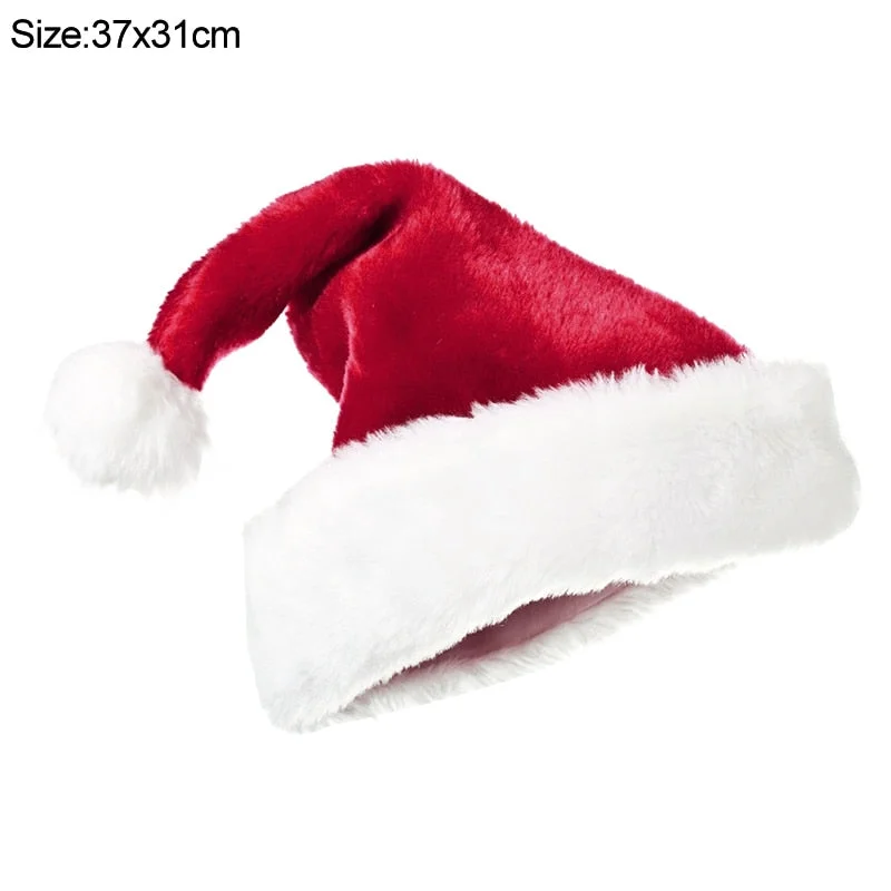2022 Knitted Christmas Hat Cute Pompom Adult Child Soft Beanie Santa Cap New Year Party Kids Gift Navidad Natal Noel Decoration