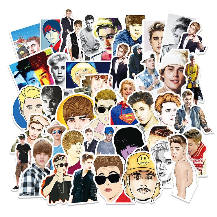 Justin Bieber Stickers doodles stickers pack of 50