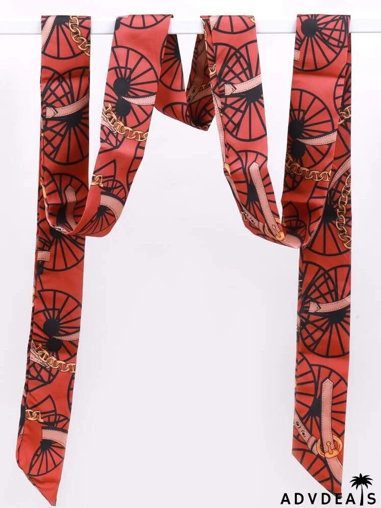 Chain Print Twilly Scarf