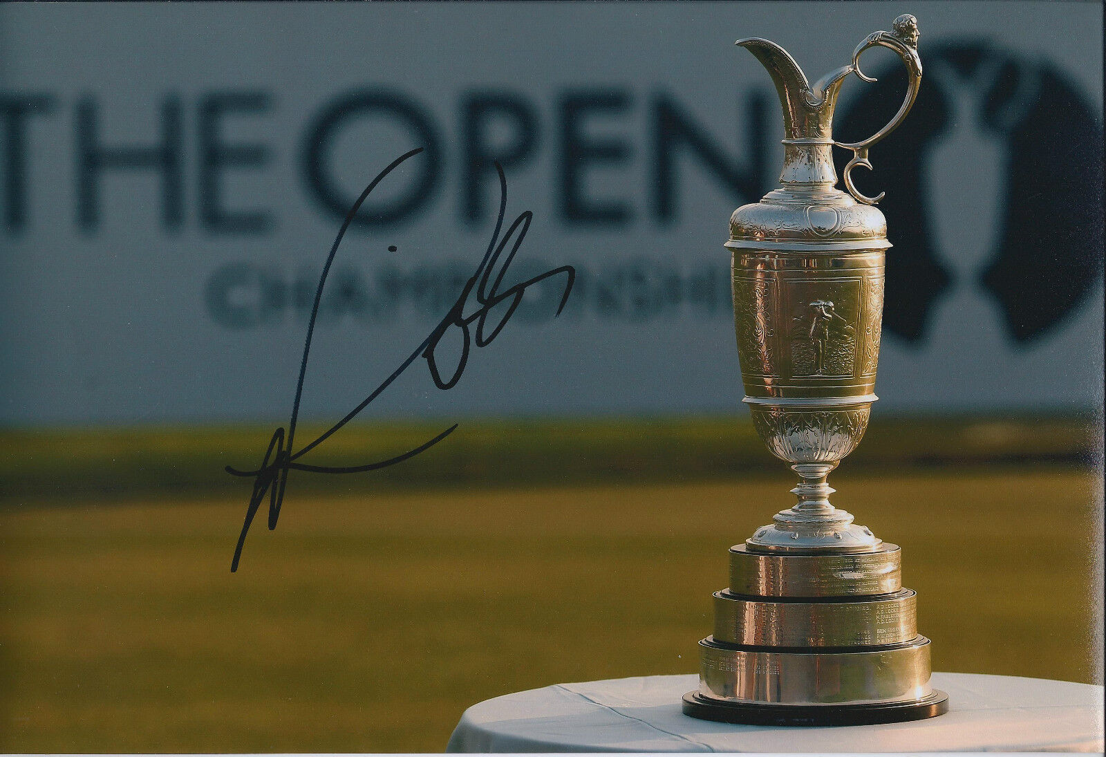 Ross FISHER SIGNED 12x8 Claret Jug GOLF Open Photo Poster painting AFTAL COA