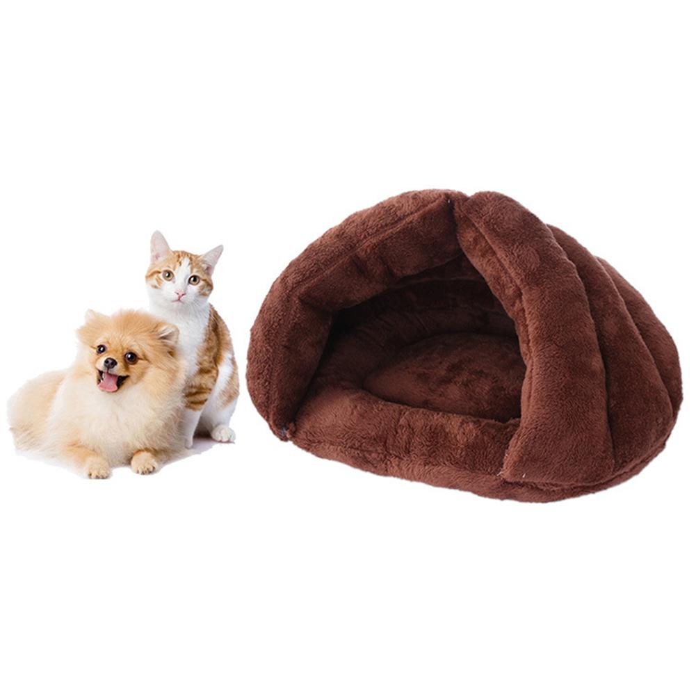 

Cat Dog House Puppy Cave Pet Sleeping Bed Mat Pad Cushion Igloo Nest Warm, Coffee, 501 Original