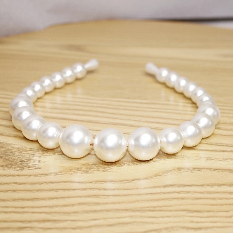 New Pearl Headband Women Korean Internet Celebrity Headband Hair Clip Women’s Simple Elegant Pressed Hair Clip Headwear