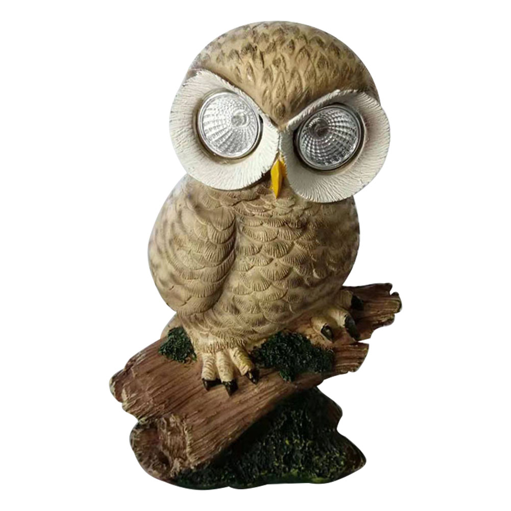 

Solar Powered Garden Lamp Light Resin Owl Decorative Figurines Ornaments, 501 Original