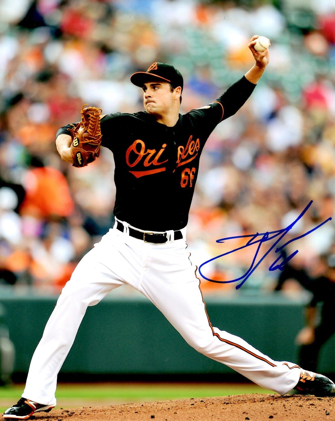 Signed 8x10 T. J. McFarland Baltimore Orioles Autographed Photo Poster painting - COA