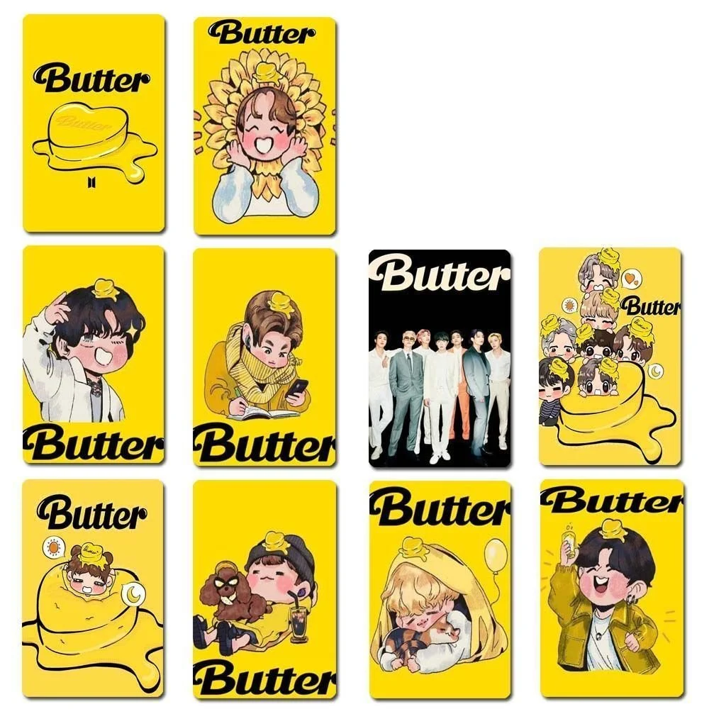 방탄소년단 Butter Album Cartoon Card Sticker