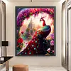 Red Peacock Full Stamped Cross Stitch Kit 11CT 3-Strand 50x65cm