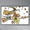 (Stamped/Counted) Witch And Cat - 14CT Cross Stitch 29*21cm/11.42*8.27in(Brand)