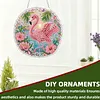 Diamond Painting Acrylic Double-Sided Pendant Kit Flamingo 9.84x9.84in