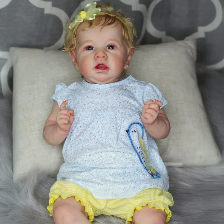 20'' Lifelike Realistic Awake Girl Doll Named Barila Reborn Baby Doll with Blonde Hair：Realistic Reborn Baby Dolls By Rsgdolls®
