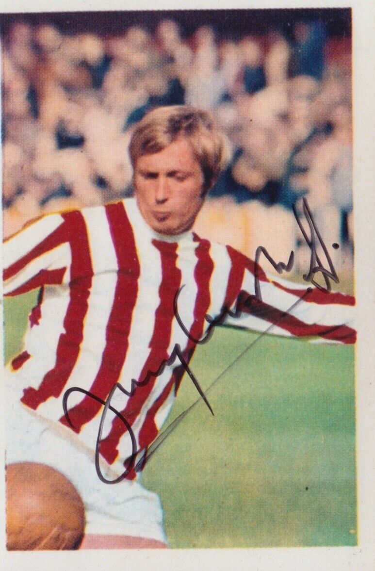 Jimmy Greenhoff Hand Signed 6x4 - Football Autograph - Stoke City 1.