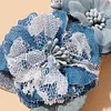 5PCS Cute Blue Cream Beige Bowknot Hair Head Bands Set for Babies
