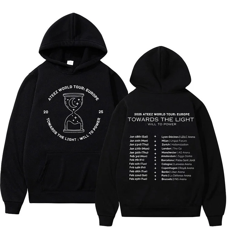2025 Ateez Towards The Light: Will to Power World Tour Graphic Hoodie  officialateezshop