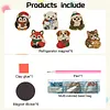6PCS  Xmas Pets DIY Pearl Diamond Painting Christmas Fridge Magnets, Sparkling Rhinestone Refrigerator Magnet Craft Kit for Home Decor & Gifts