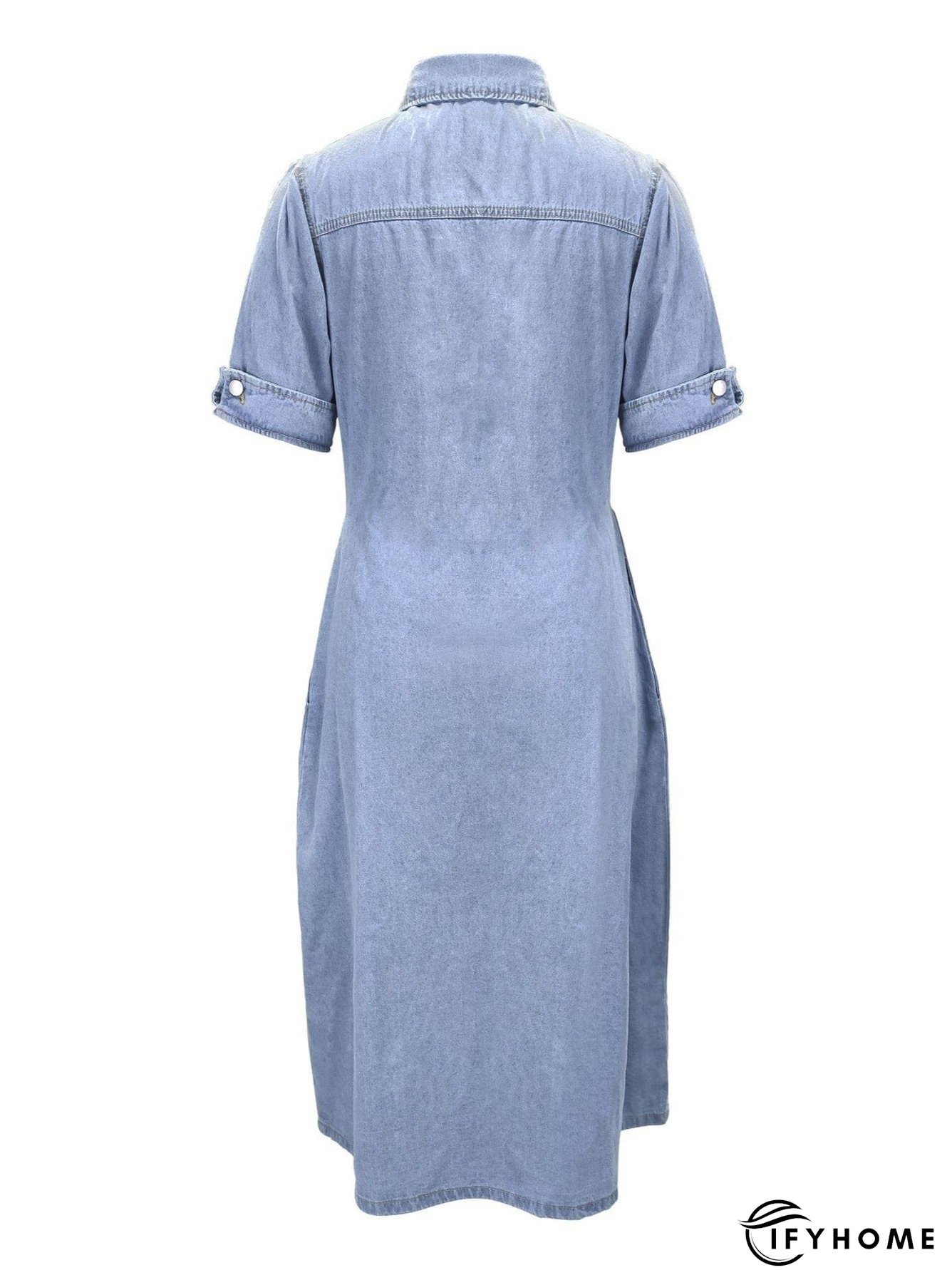 V-Neck Denim Dress | IFYHOME