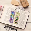 (US Local)3Pcs Special Shaped Framed Flowers 5D DIY Diamond Art Book Mark for Home Office