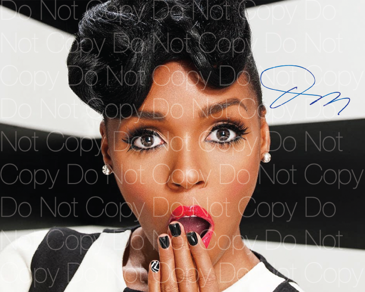 Janelle Monae signed sexy hot 8X10 print Photo Poster painting picture poster autograph RP