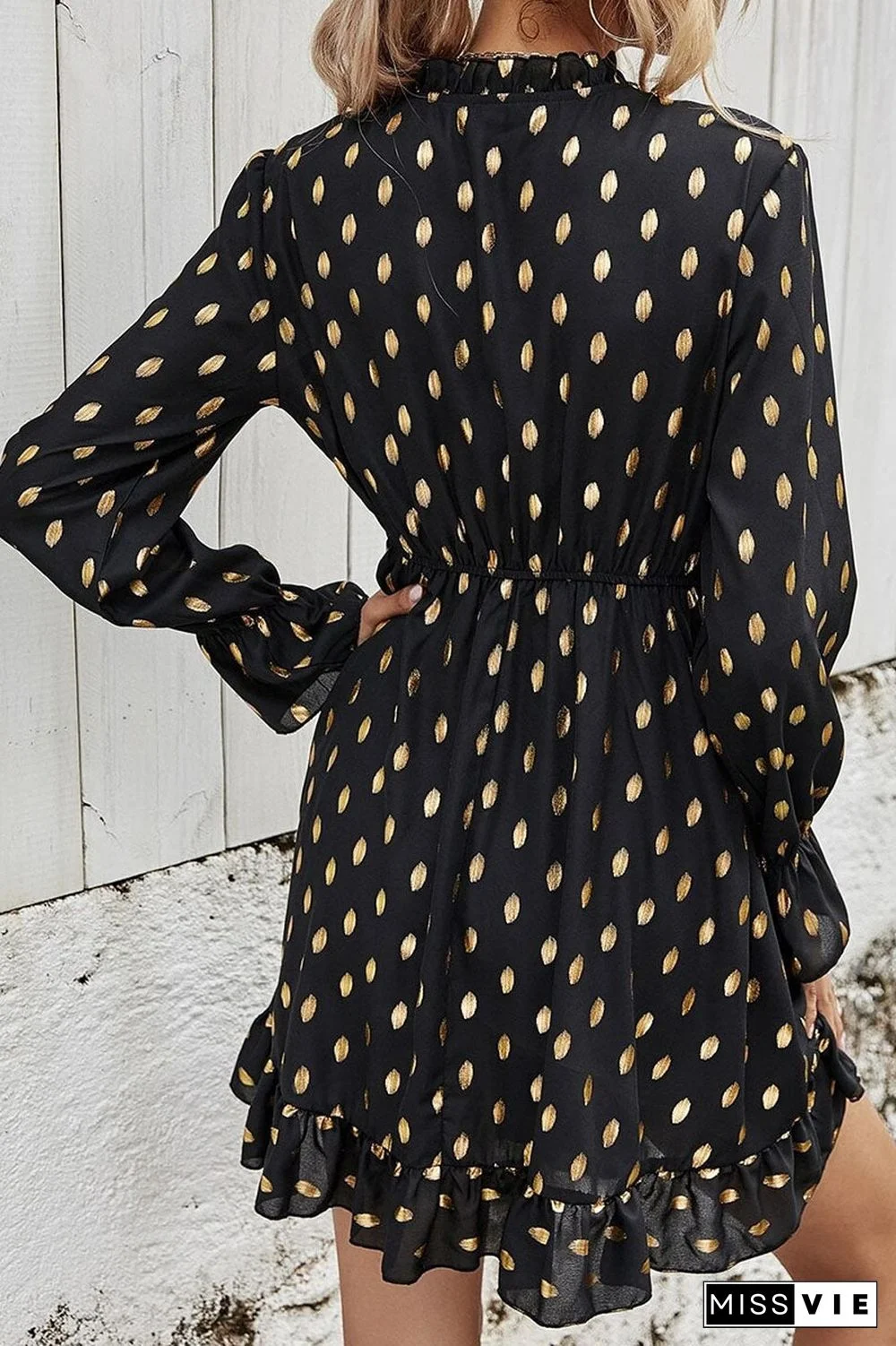 Fashion Street Print V Neck A Line Dresses