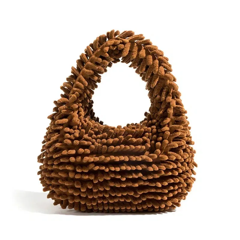 Brownm Plush Handbag