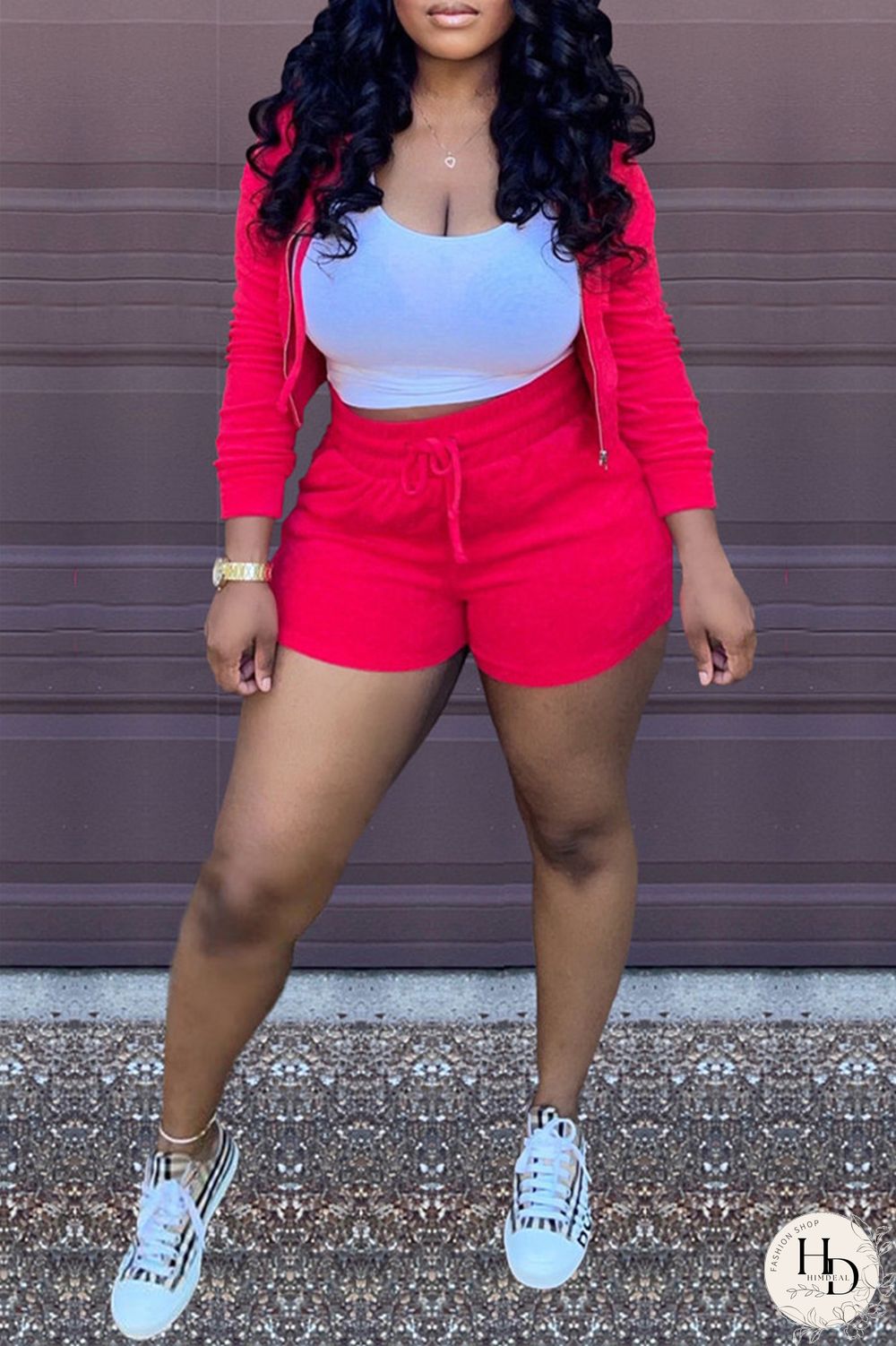 Black Fashion Casual Solid Cardigan Hooded Collar Long Sleeve Two Pieces (Without Vest)