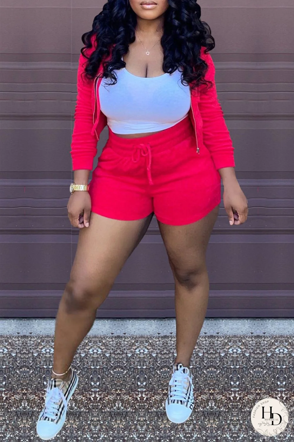 Black Fashion Casual Solid Cardigan Hooded Collar Long Sleeve Two Pieces (Without Vest)