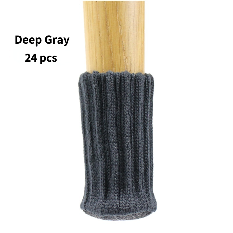 Letclo™ 24pcs Furniture Pads High Elastic Floor Protectors Chair Leg Feet Socks Covers Furniture Caps Set letclo Letclo