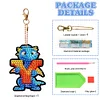 Diamond Painting Double Sided Dinosaur Letters Y Keychain Pendant