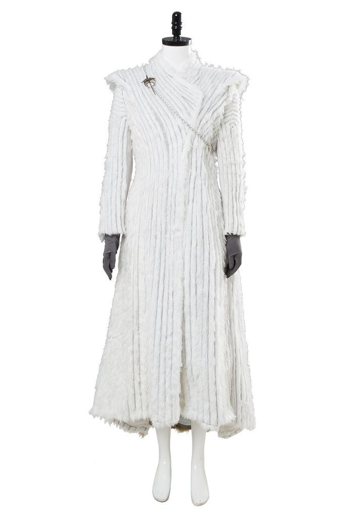 Got Game Of Thrones Game Emilia Clarke Daenerys Targaryen Winter Outfit Season 7 E6 Dragonstone Snow Dress