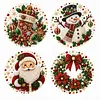 [Upgrade]4Pcs Acrylic Special Shape Xmas DIY Waterproof Diamond Painting Coaster Kit