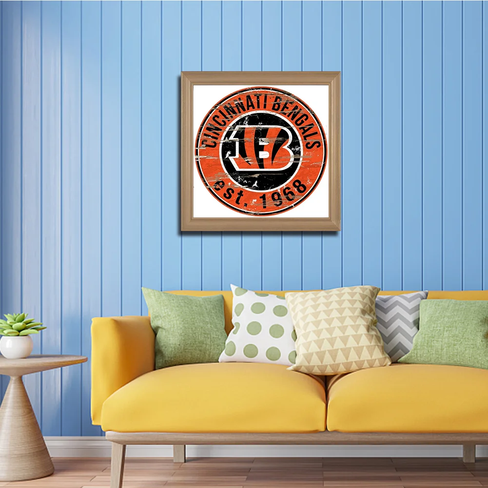 Diamond Painting - Full Round Drill - Cincinnati Bengals(30*30cm)