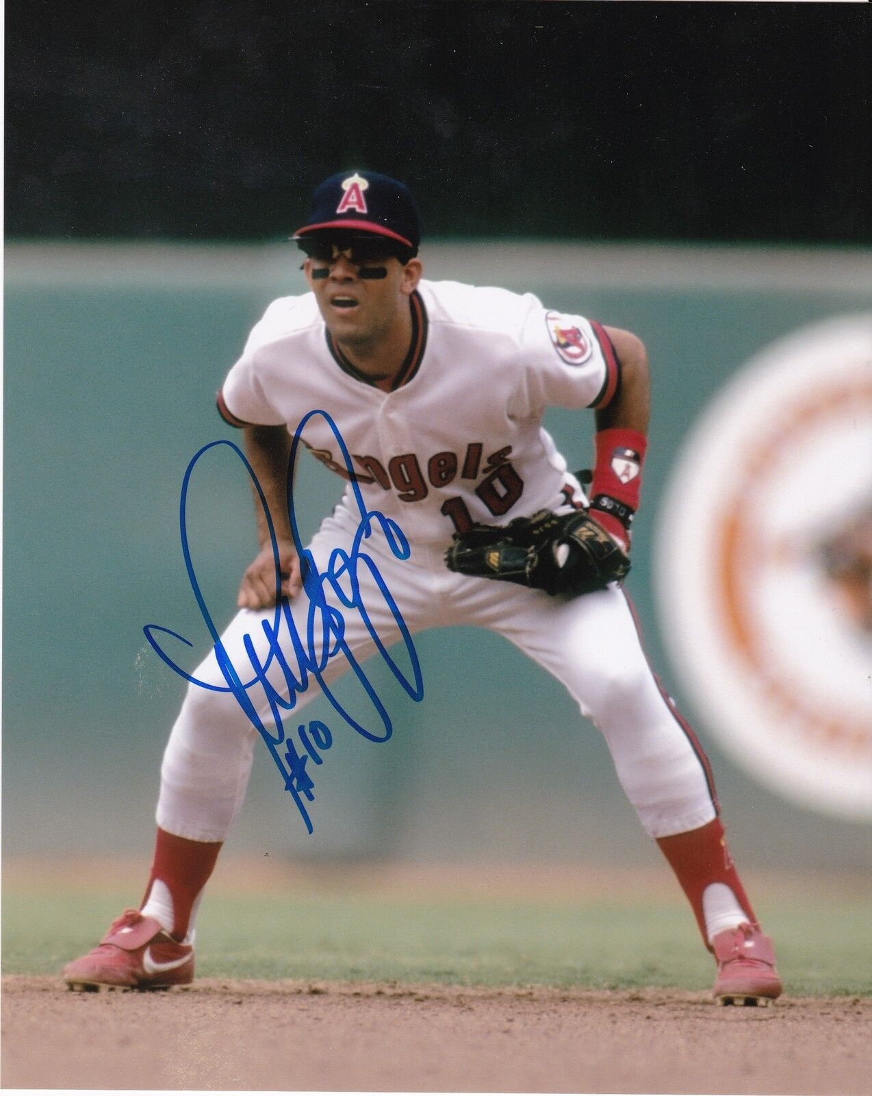 LUIS SOJO CALIFORNIA ANGELS ACTION SIGNED 8x10