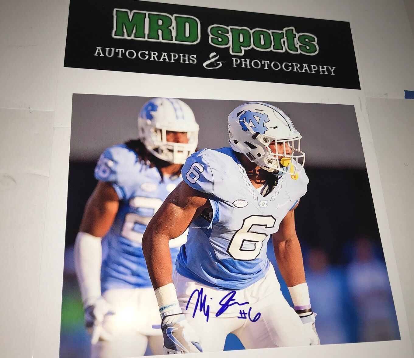 M.J. Stewart North Carolina MJ hand signed autographed 8x10 football Photo Poster painting E