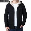 Men's New Hooded Sherpa Casual Jacket
