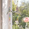 2PCS Bird 5D DIY Diamond Painting Wind Chimes Suncatcher Kit Double Sided Diamond Art Kits Suncatcher with Crystal Pendant for Home Wall Window Decor Adults DIY Art Craft