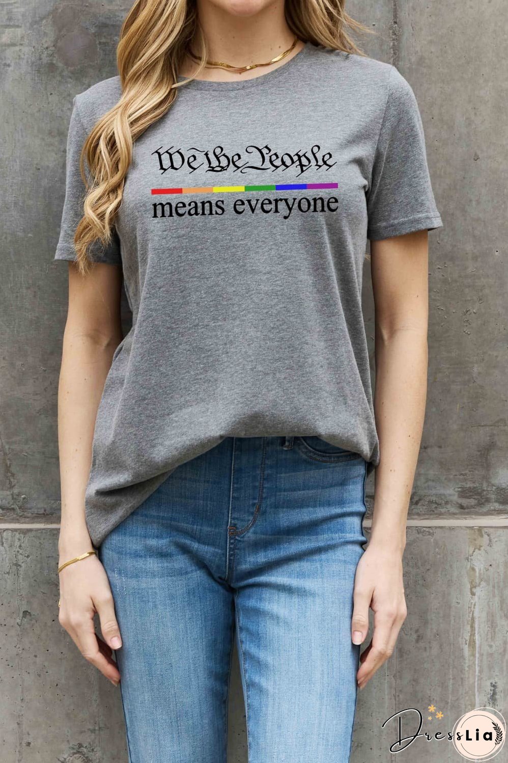 Simply Love Full Size MEANS EVERYONE Graphic Cotton Tee