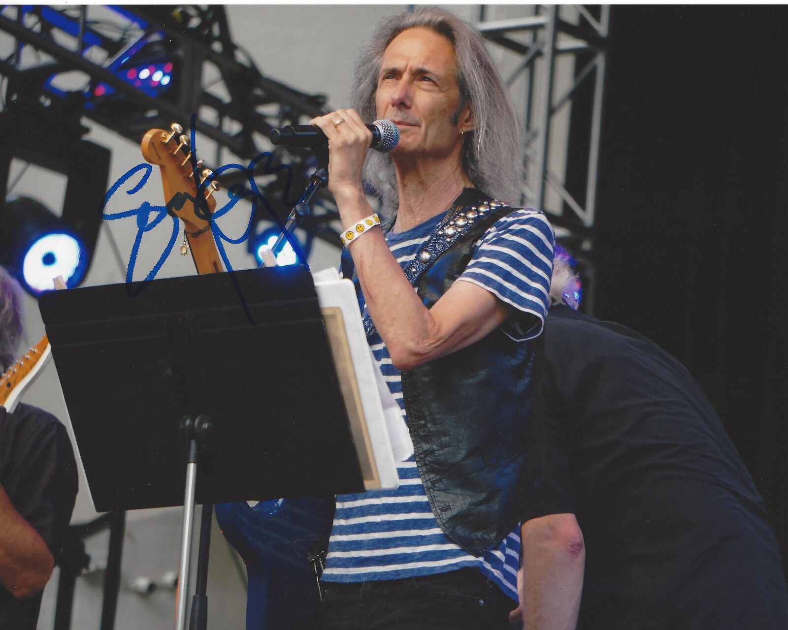 LENNY KAYE (PATTI SMITH GROUP) GUITARIST SIGNED AUTHENTIC 8X10 Photo Poster painting 2 COA PROOF