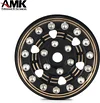 AMK 4Pcs TRX4M Brass Wheel Weights 7mm Hex Hub 1.0 Beadlock Wheels Rim for 1/18 RC Crawler 1/24 Scales Axial SCX24 Upgrades