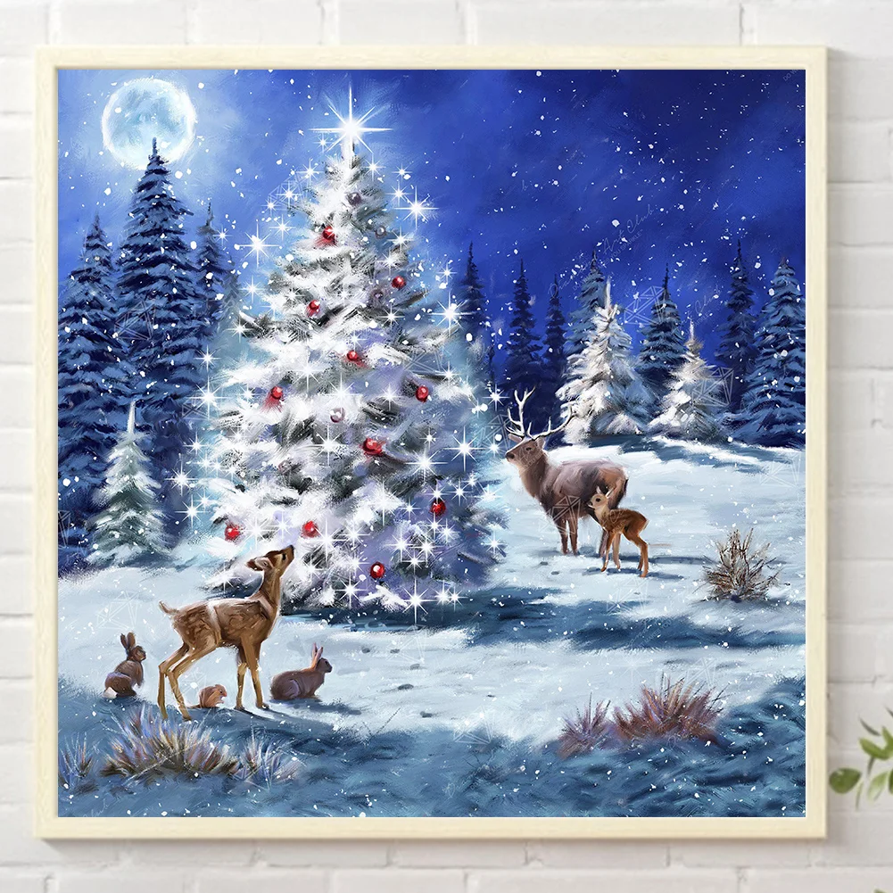 Diamond Painting - Full Square Drill - Christmas Tree(Canvas|45*45cm)