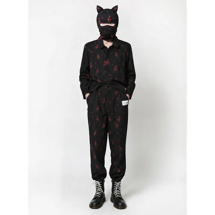 ZAYU Printed Face Mask - 2 Recycled Water Bottles - Black