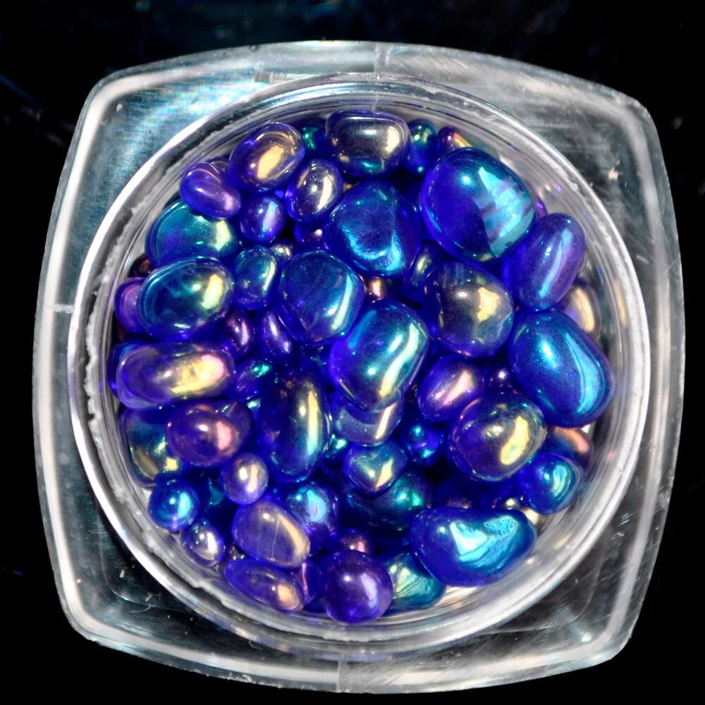 1 box Fish Scale Nail Sequins Holo Silver Mermaid Hexagon Glitter Sheets Bent Curve Bottom Manicure Nail Art Tips Decorations-Nail Inspo