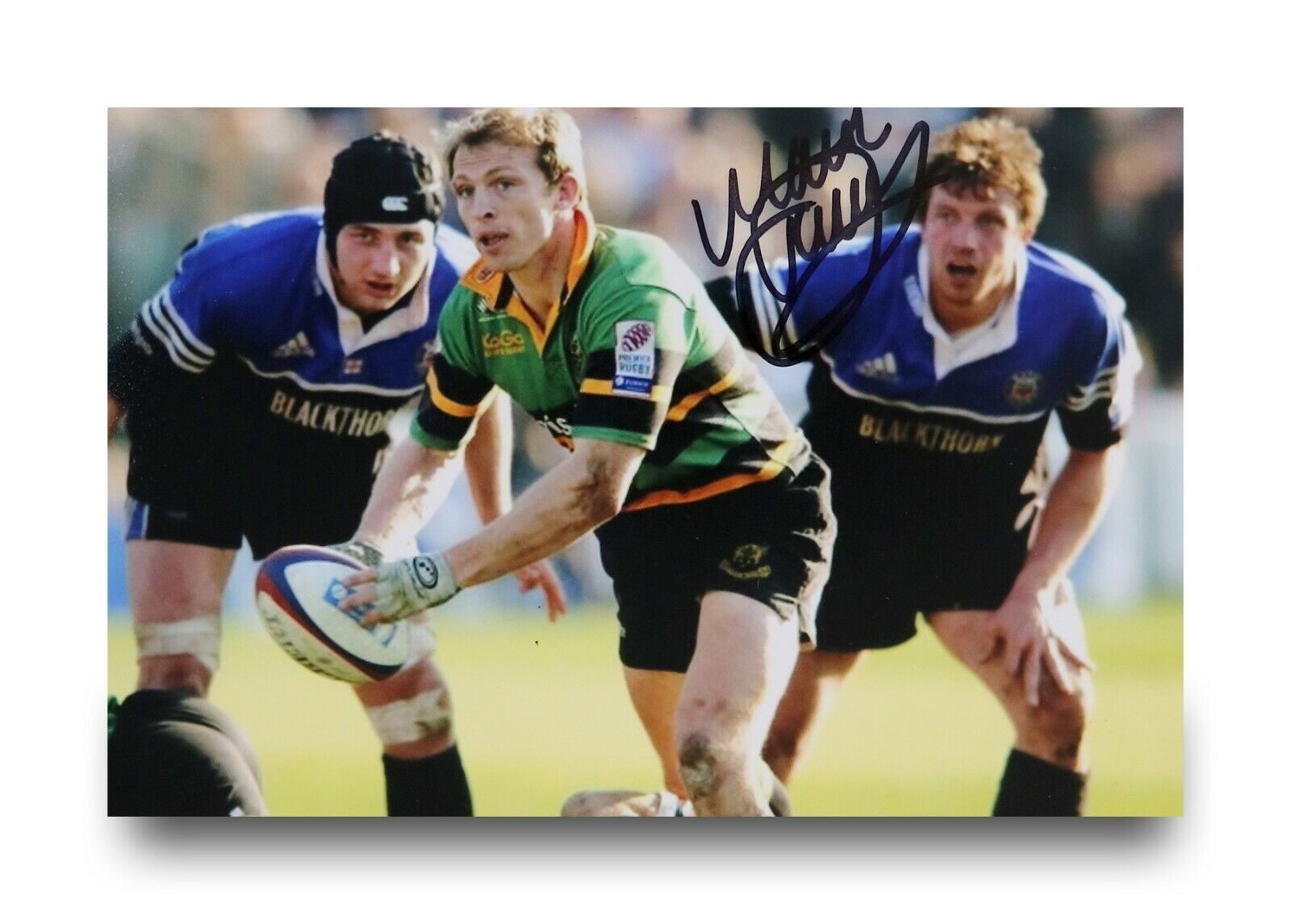 Matt Dawson Signed 6x4 Photo Poster painting Northampton Saints England Rugby Autograph + COA