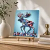 DIY Pre-Framed Deer Button Art Canvas Kit
