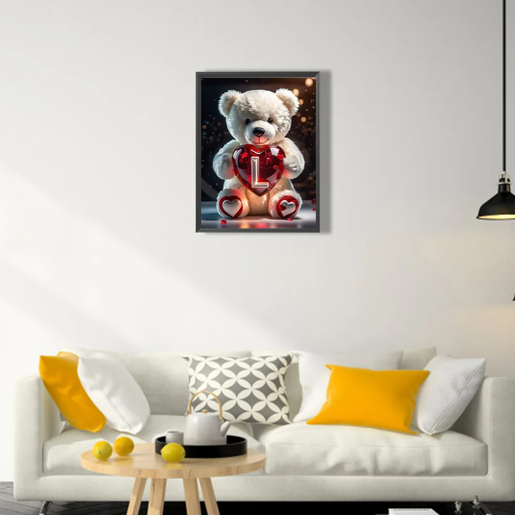 Diamond Painting - Full Square Drill - Bear Love L(Canvas|35*45cm)