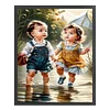 Boy And Girl-11CT Stamped Cross Stitch 40*50cm/15.75*19.69in