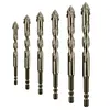 6PCS 4-Blade Saw Tooth Eccentric Drill Bit High-Strength Eccentric Twist Drill