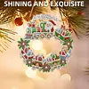Christmas Diamond Painting Ornament Wreath Train Hanging Decor 9.45x9.45in