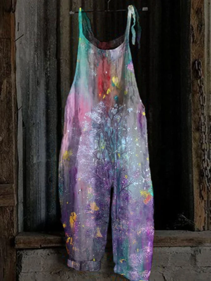 Women'S Casual Printed Jumpsuit 