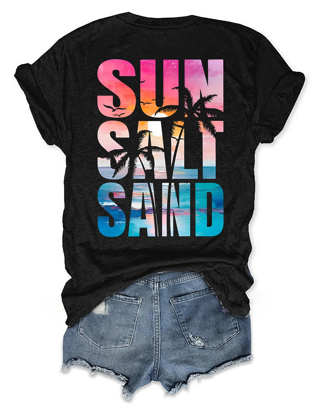Retro Summer Sun Salt Sand T-shirt